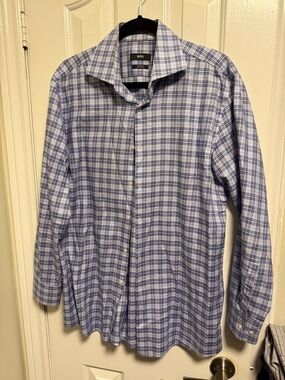 4 HUGO BOSS Men's Dress Shirts (blue, light grey, light blue, black)